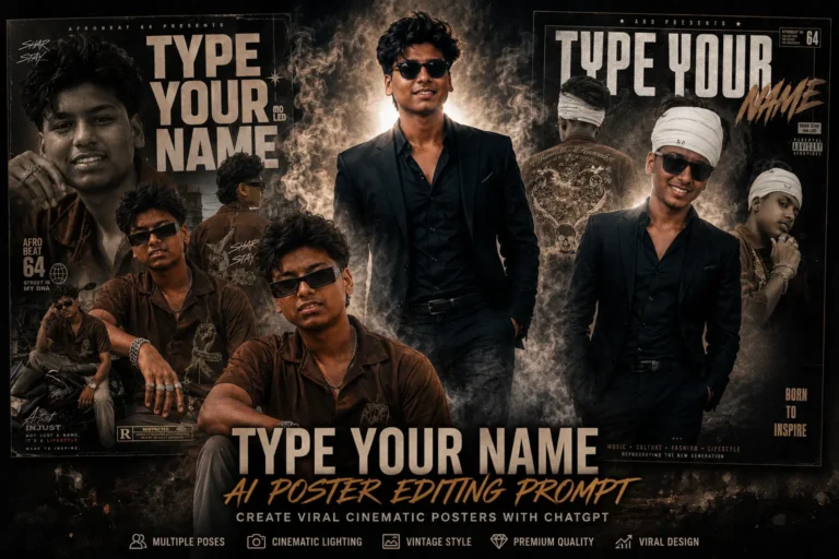 Type Your Name Cinematic AI Poster Editing Prompt