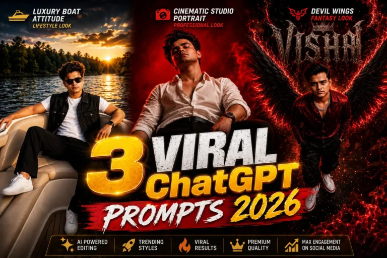3 Viral ChatGPT Photo Editing Prompts 2025 – Boat Attitude, Red Studio & Devil Wings AI Edit
