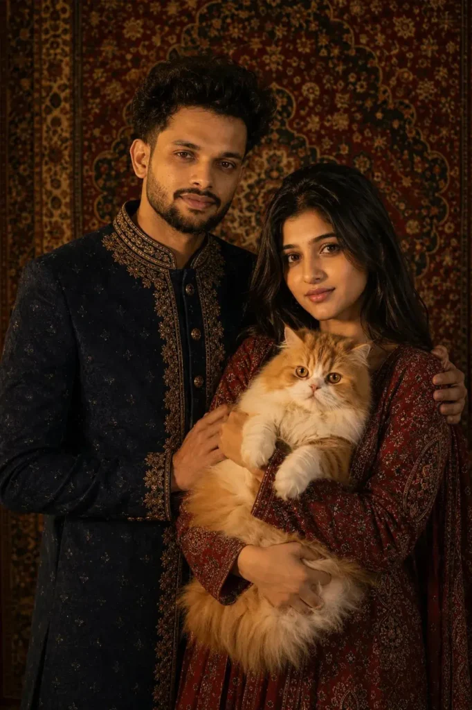 Traditional Royal Couple Portrait Prompt