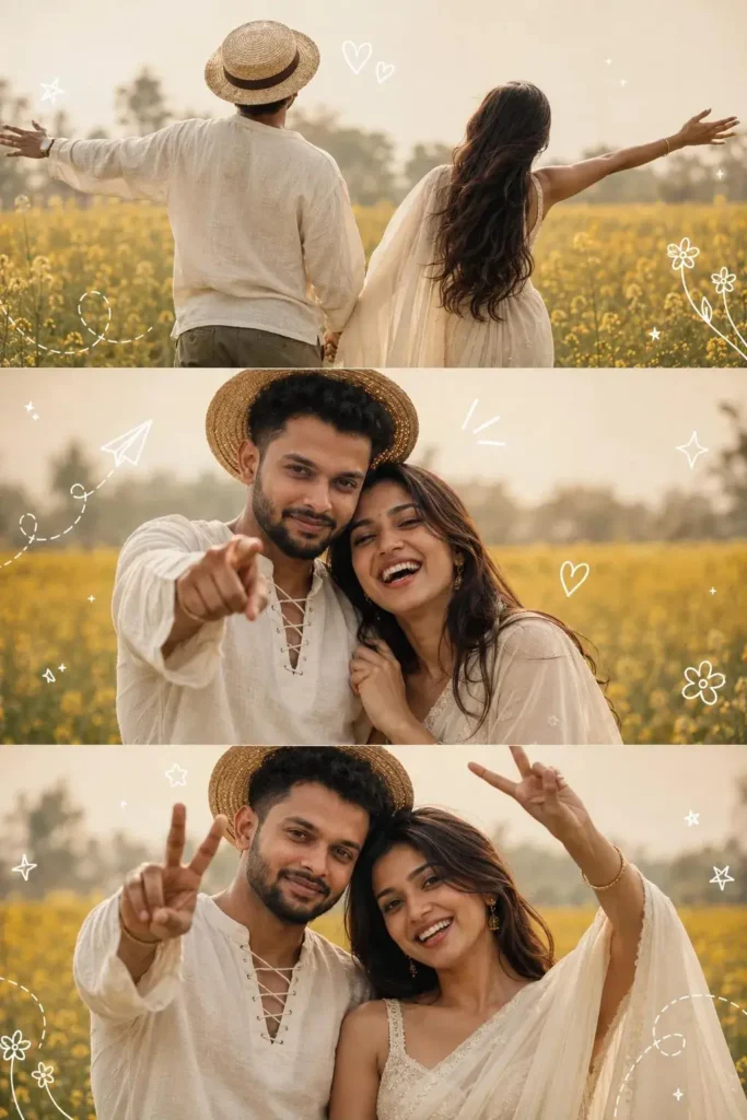Aesthetic Mustard Field Couple Prompt