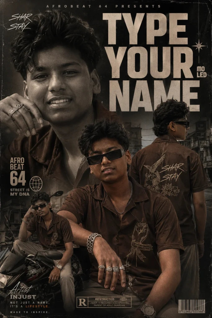 Type Your Name AI Poster Editing Prompt with four cinematic photo editing styles in one collage.
ChatGPT AI photo editing prompt showcase featuring street poster, fashion portrait, and Afrobeat cover designs.
Viral cinematic poster editing prompt collage with multiple AI-generated portrait styles.
Professional AI poster editing examples including smoke portrait, street fashion poster, and luxury walk photography.
Cinematic AI photo editing prompt collection for Instagram viral poster creation.
Multi-style AI poster editing prompt featuring vintage magazine cover and luxury fashion photography.
ChatGPT image editing prompt collage with Afrobeat-inspired poster and cinematic portrait effects.
AI-generated cinematic poster design examples with dramatic lighting and premium color grading.
Type Your Name poster editing prompt featuring urban street aesthetic and professional editorial layouts.
Best AI poster editing prompt examples for creating viral social media posters in 2026.